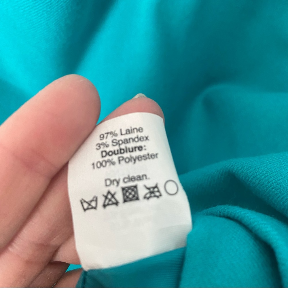 J. Crew teal shift dress career has pockets 3/4 sleeve size 4 - Picture 5 of 9